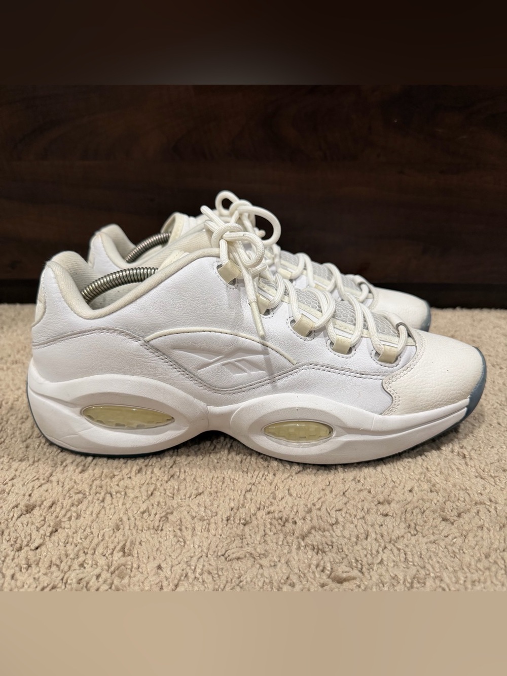 Reebok Question Low GW8165 Men’s Size 12 White Ice Hexalite Basketball Shoes